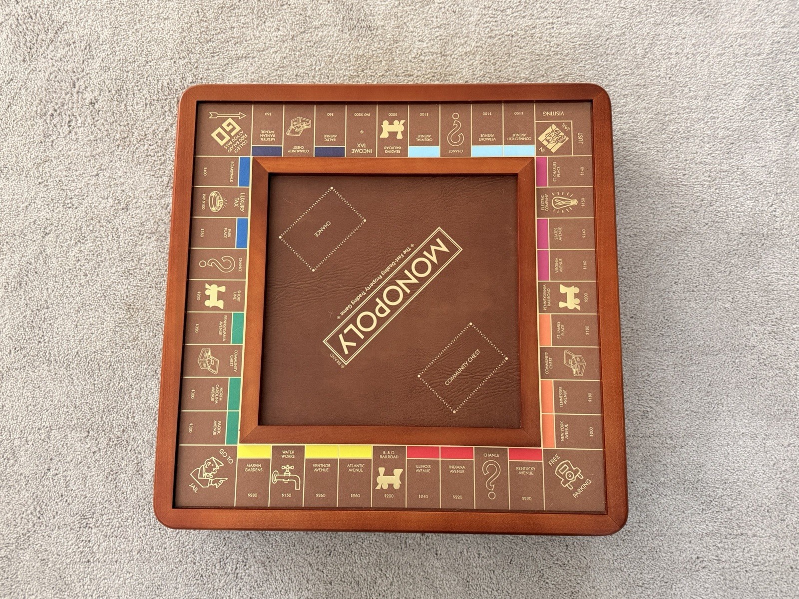 Monopoly Luxury Wooden Edition with Wood Game Board New Premium Collectible