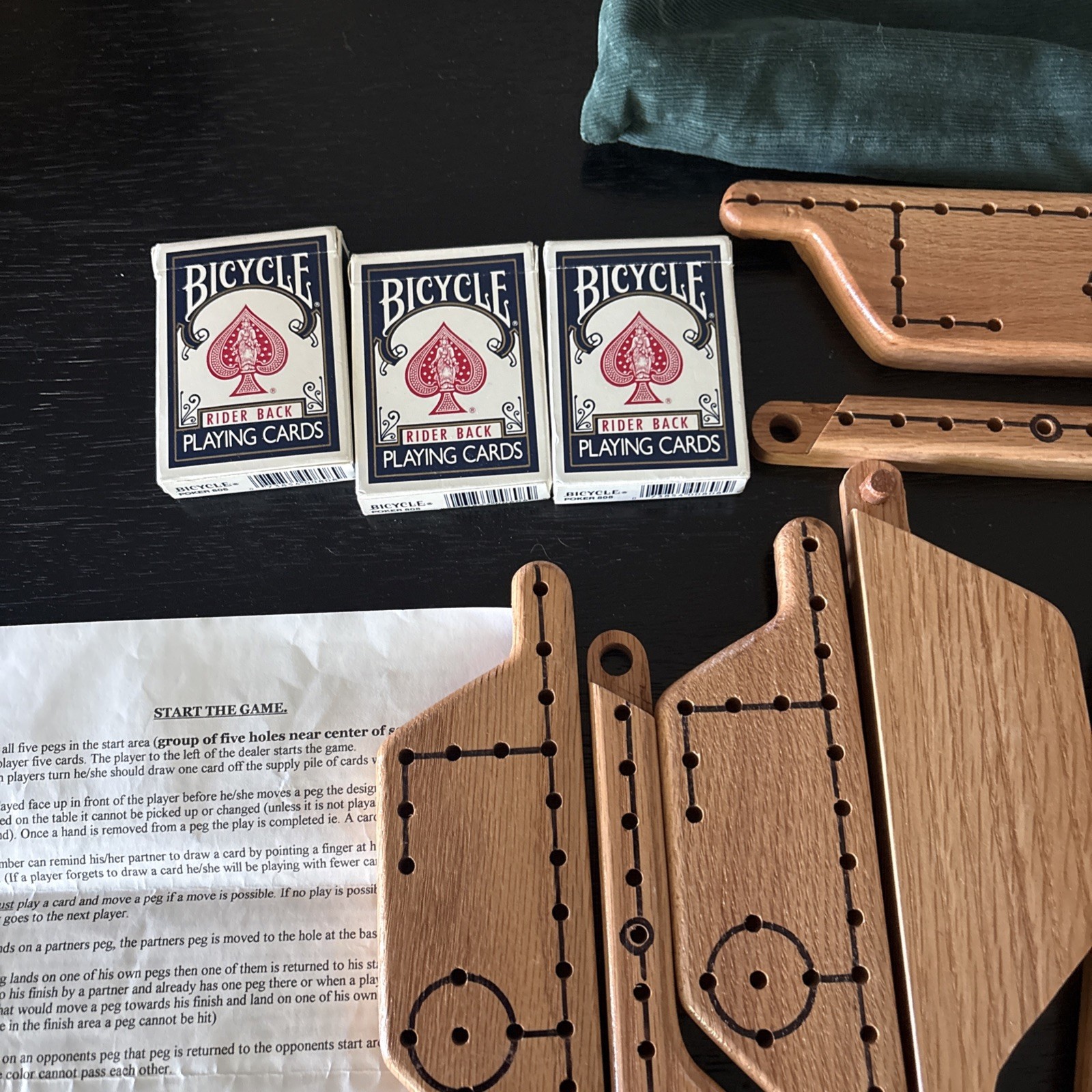 Pegs and Jokers Board Game Set 2 to 8 Players Handcrafted Wood And 40 Pegs