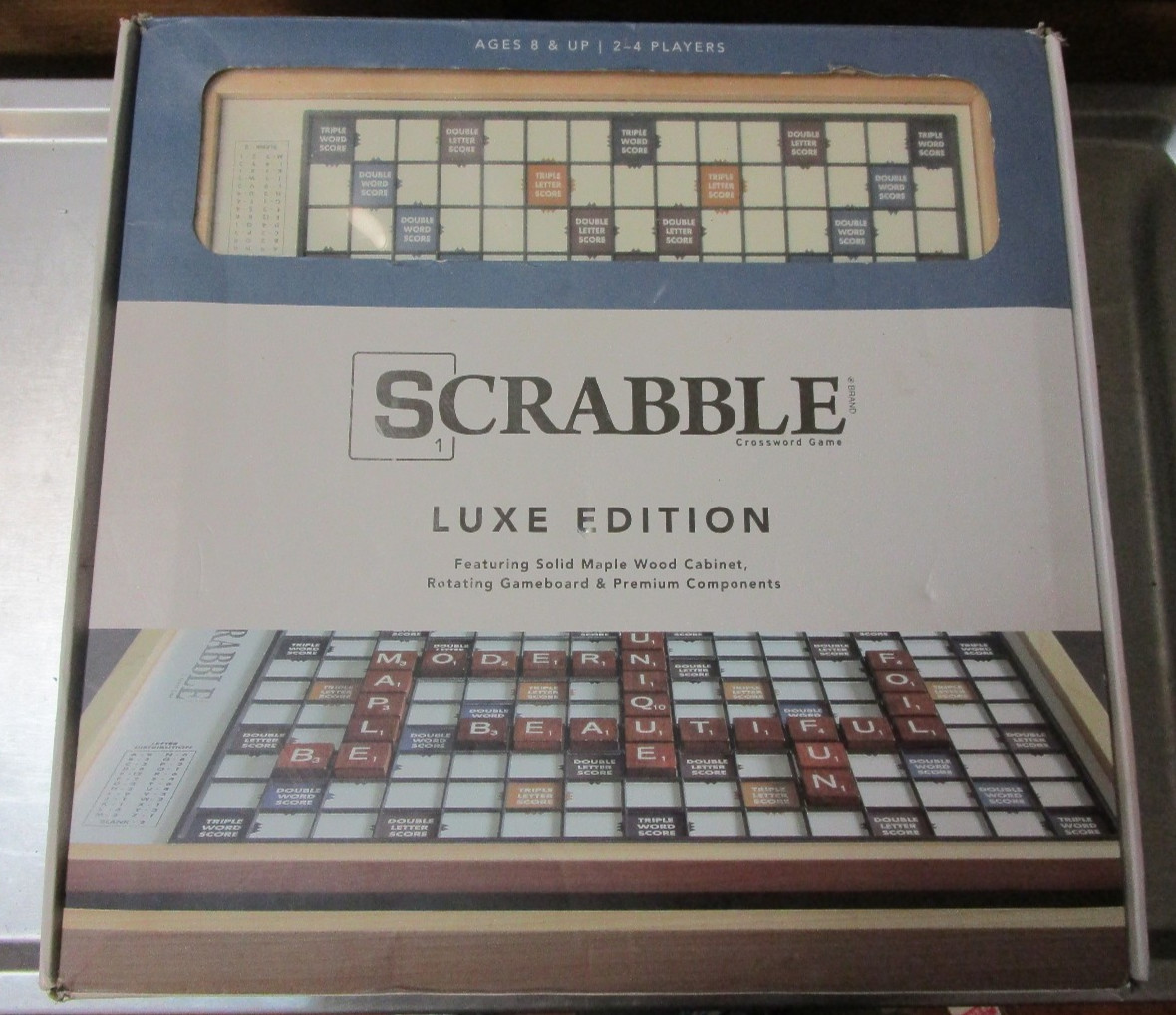 Scrabble LUXE Edition ( slight water damage to the box) New Other