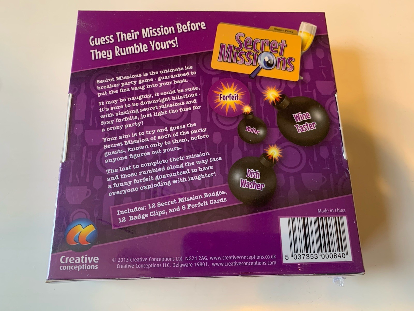 Secret Missions Ignite Your Dinner Party game 2-12 Players New SEALED