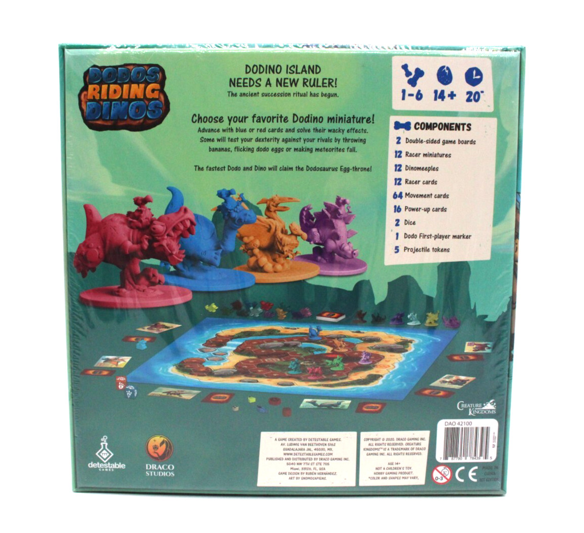 Dodos Riding Dinos Board Game Detestable Games Factory Sealed