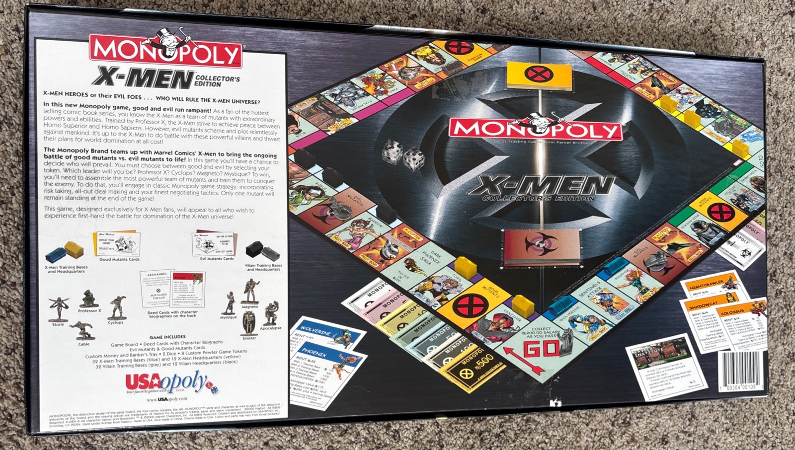 Monopoly X-Men Collector’s Edition Board Game 2000 Hasbro