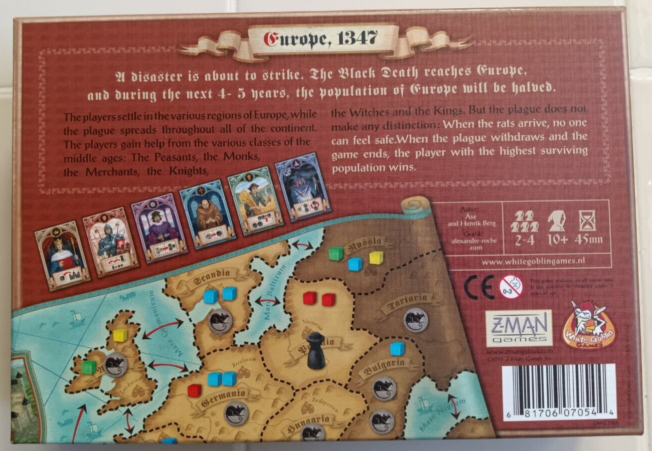 Rattus Core Game – Z-Man Games – Near Mint – COMPLETE SET