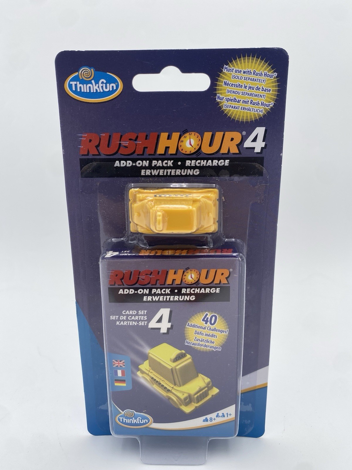 ThinkFun Rush Hour 4 Add-On Pack Game Expansion with 40 Challenges & Bonus Car