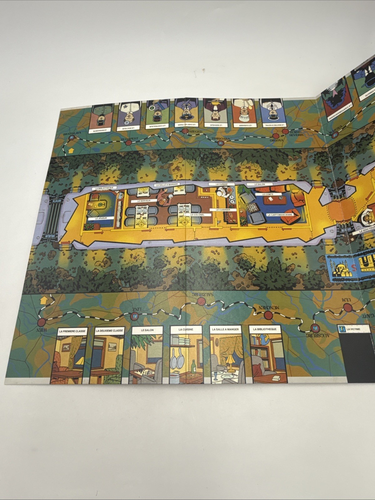 Vintage Orient Express Board Game Jumbo W 5 Mysteries Supplement Add On Dutch