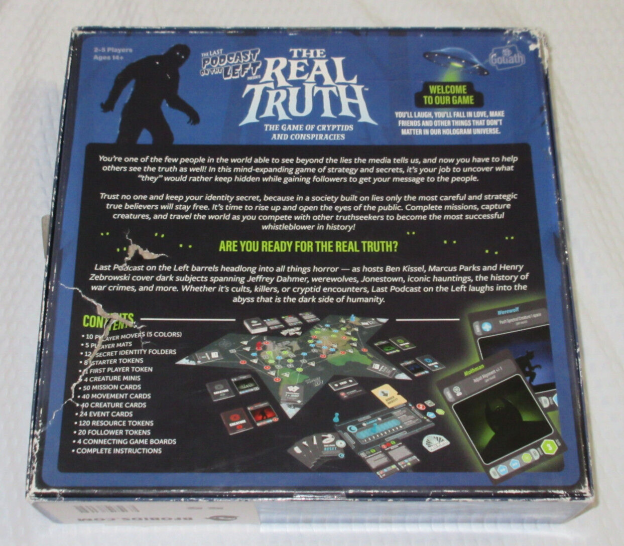 The Real Truth Board Game A Game of Creatures Cryptids & Conspiracies