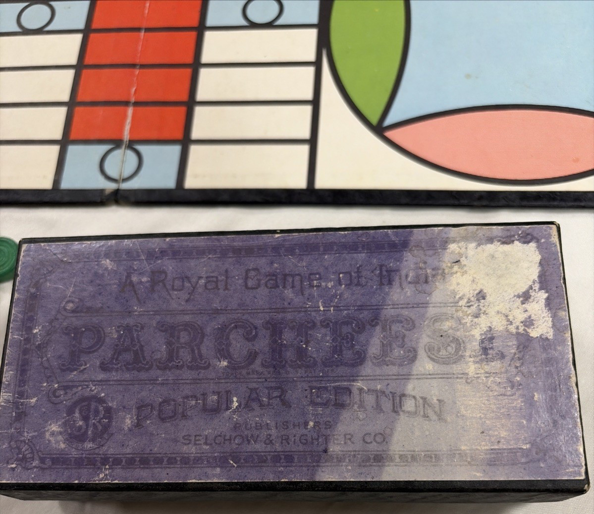 Selchow & Righter Vintage Parcheesi Popular Edition A Royal Game Of India No Box