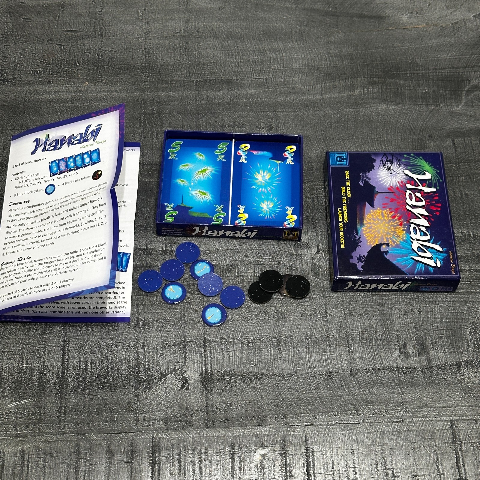 Hanabi Card Game Race the Clock Build the Fireworks Antoine Bauza Rockets 2013