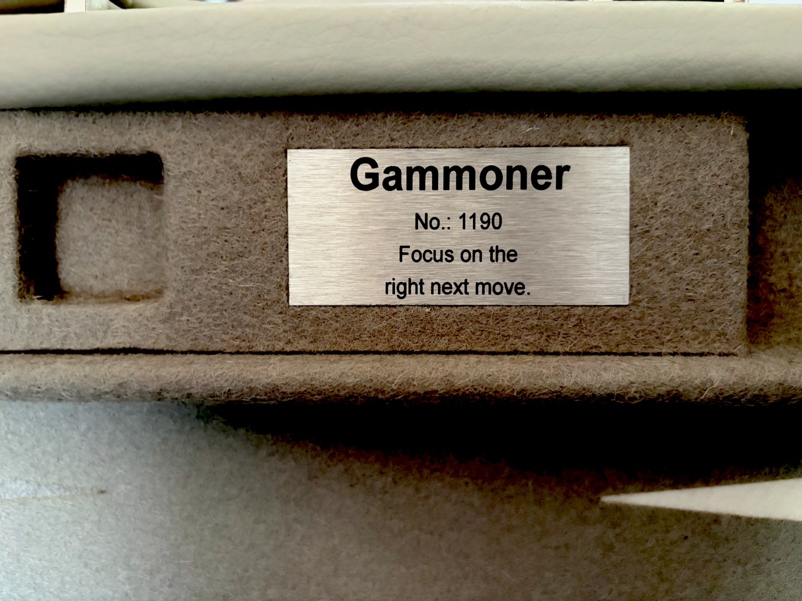 Gammoner Backgammon Board No. 1190 Gray Case Combination Lock 25X15.5X3 inches.