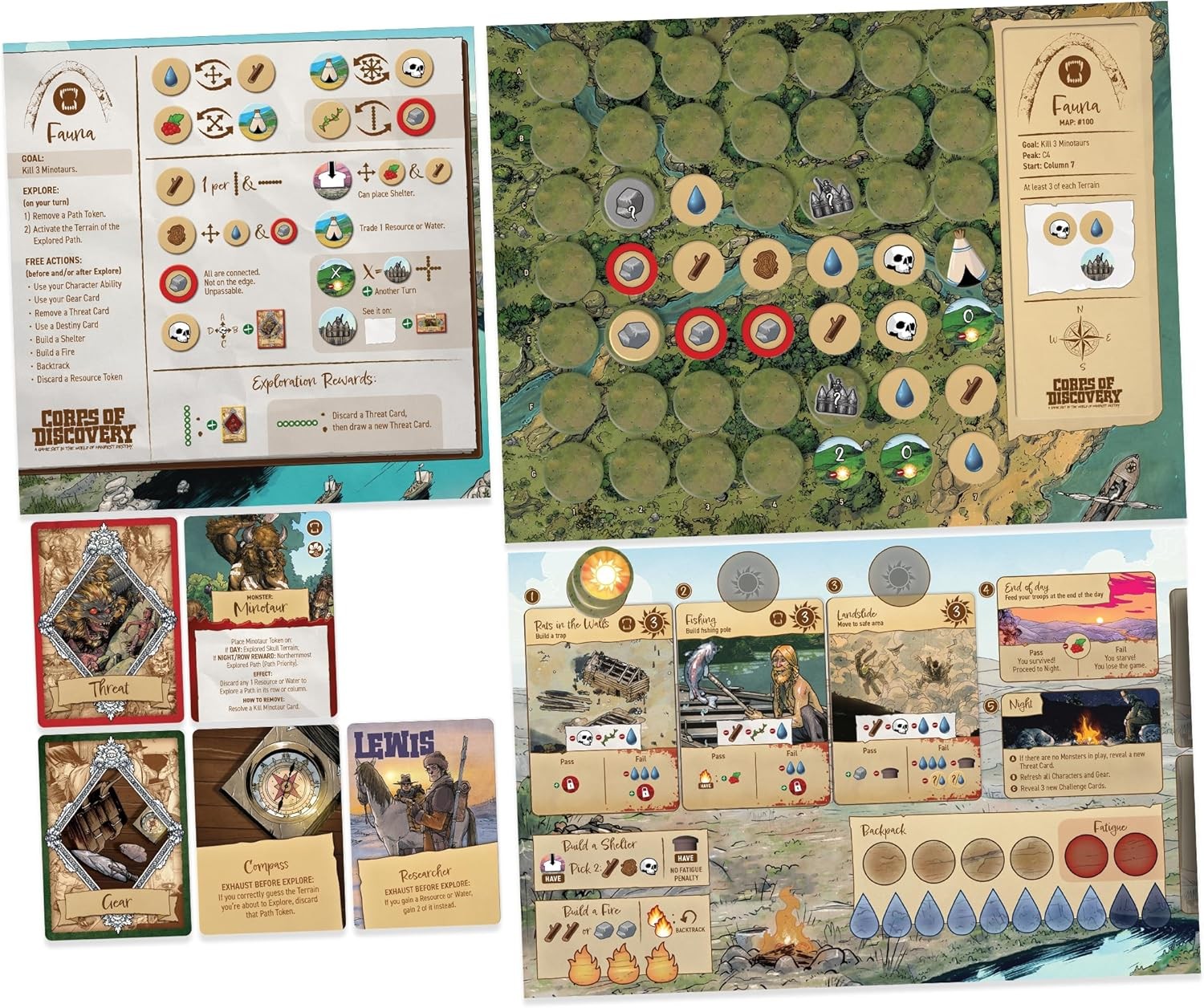 Corps of Discovery Retail Ed. + 4 Expansions by Off the Page Games – SEALED