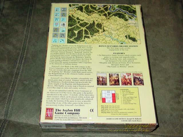 AH Avalon Hill GBACW – Stonewall’s Last Battle -Chancellorsville Campaign (NEW)