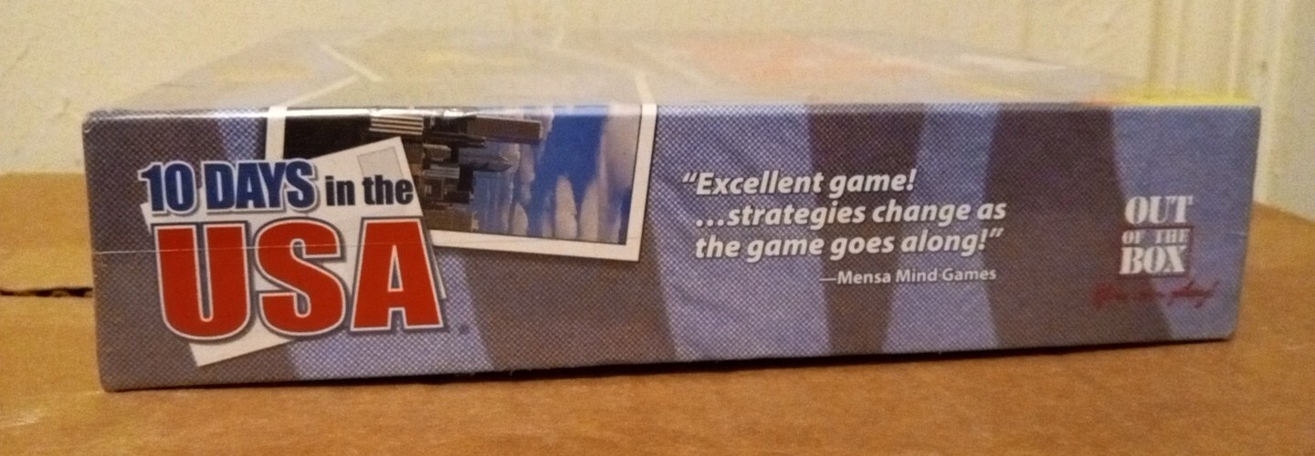 Out of the Box Boardgame 10 Days in the USA (1st Ed) Box SW