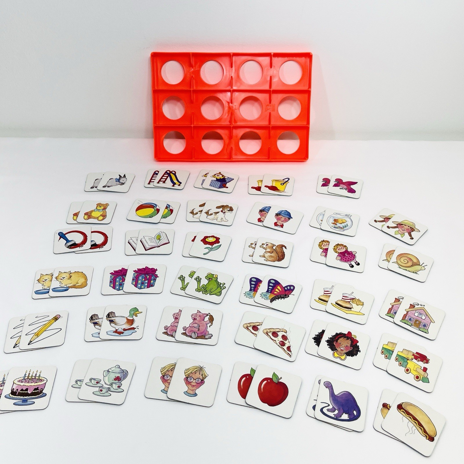 Milton Bradley Original Memory Game Kids Complete 35 Matching Pairs Vintage 1990