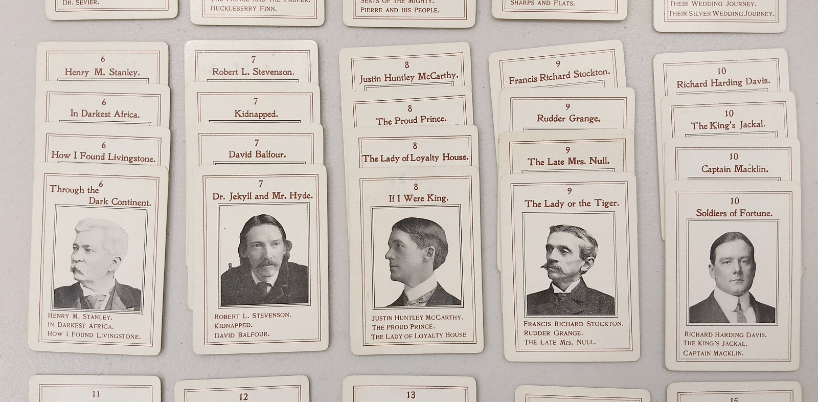 POCKET EDITION OF AUTHORS #4001 60 Card Set Milton Bradley 1940s Game of Authors