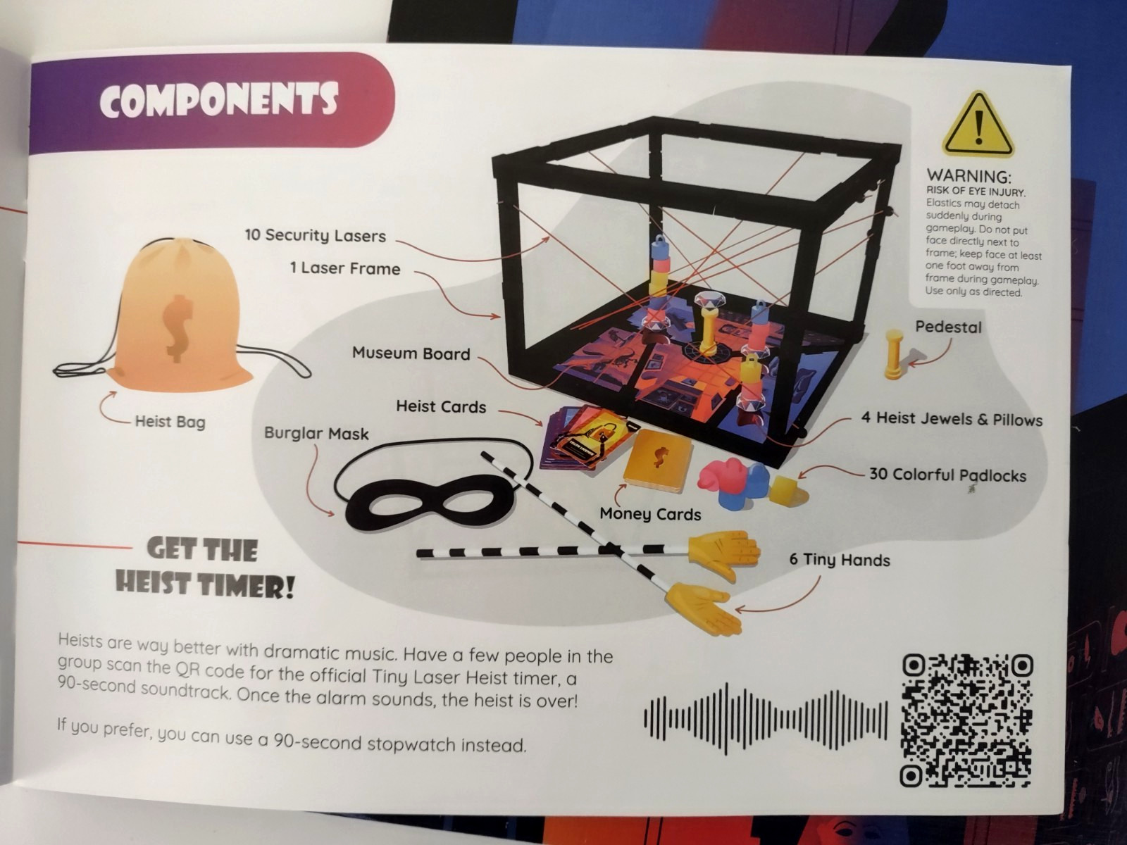 Tiny Laser Heist Hilariously Awkward 3D Tabletop Board Game Complete 3-6 Players