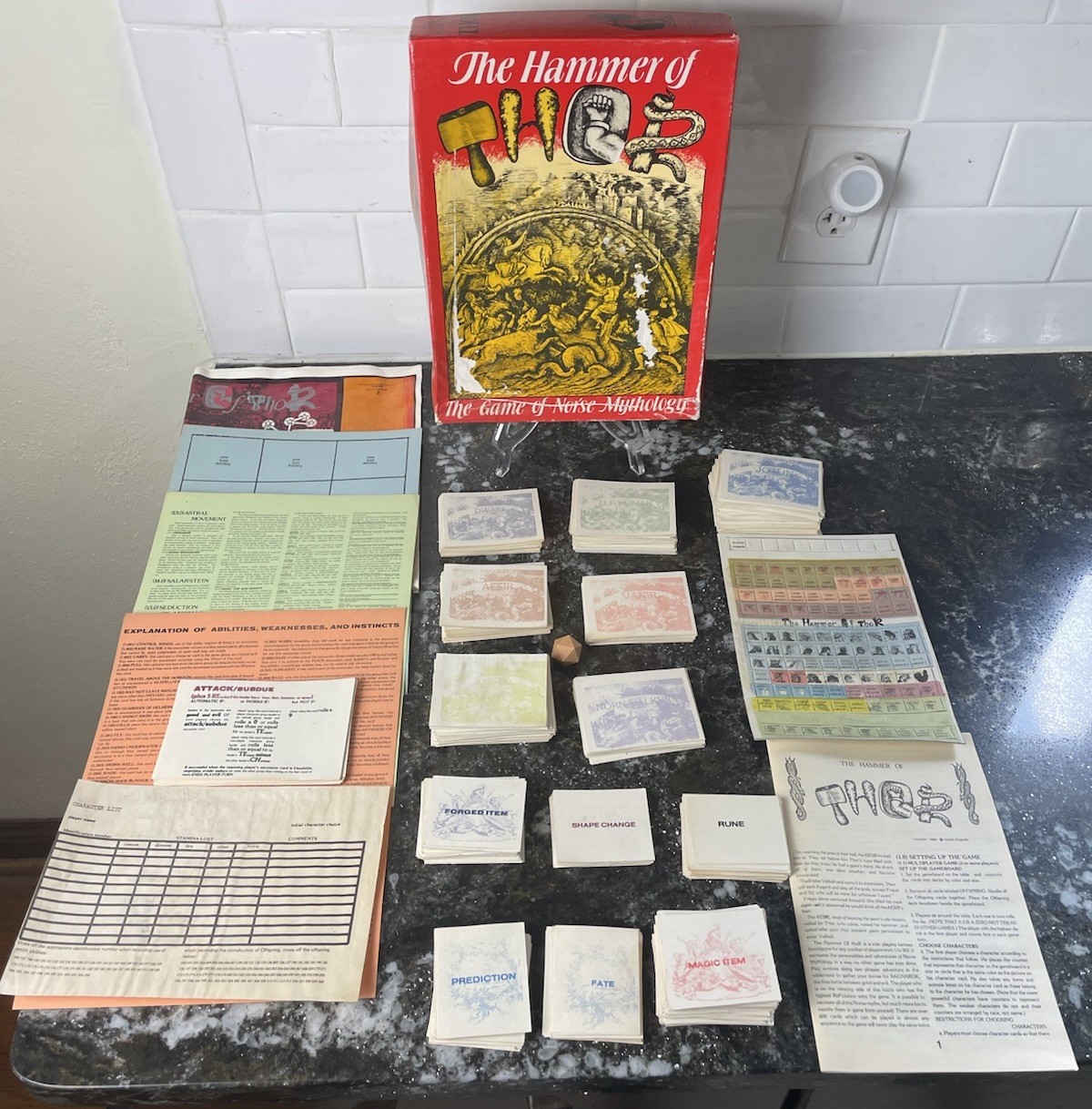 VINTAGE 1980 The Hammer of Thor The Game Of Norse Mythology TABLE TOP RPG