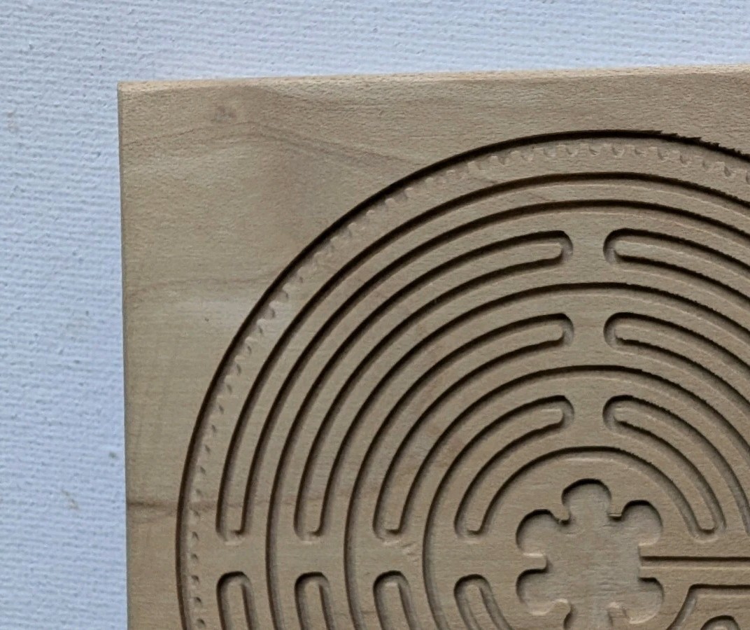 Wooden Finger Labyrinth For Meditation Relaxation 5″ Grace Cathedral iSpiritual