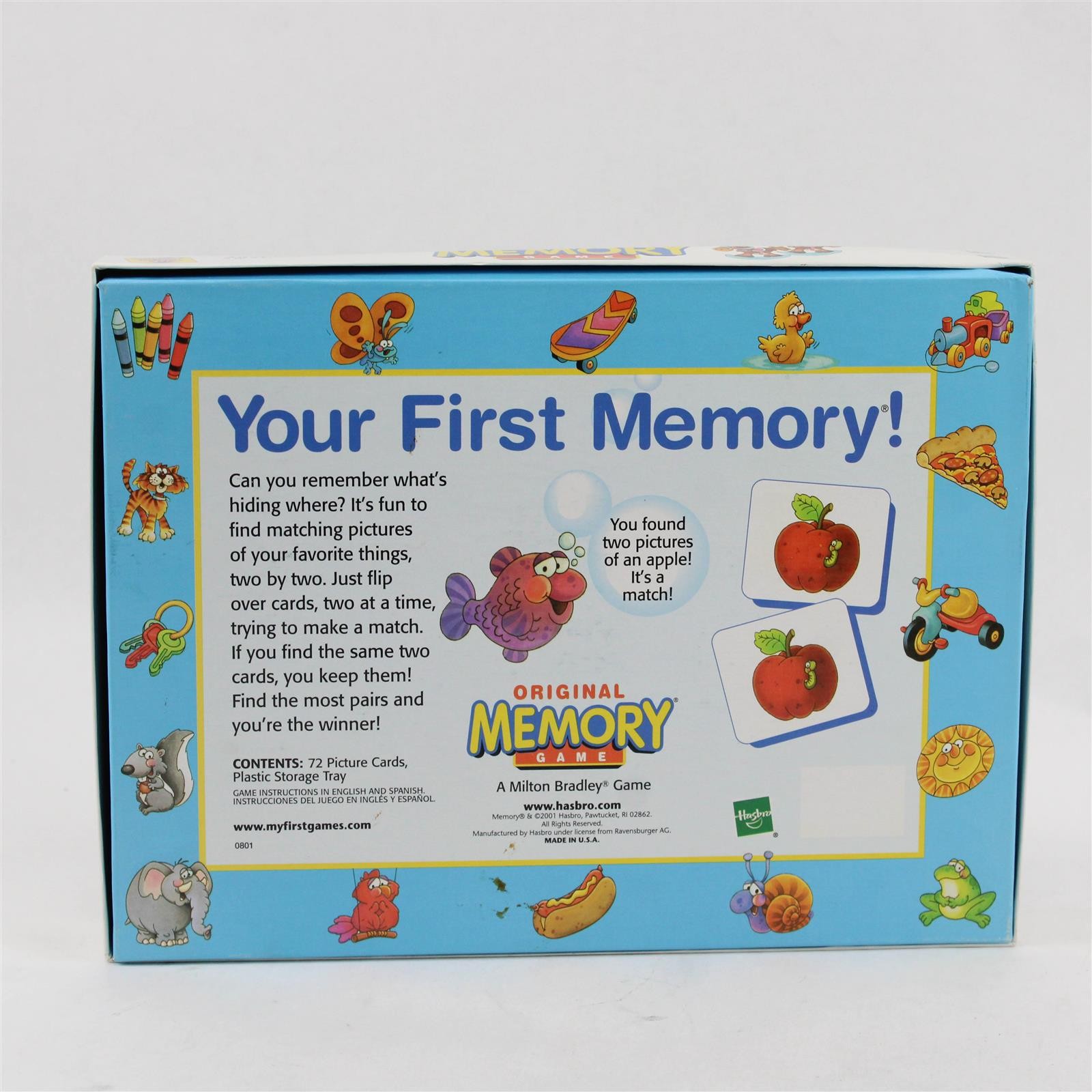 Vintage 2001 Milton Bradley Original Memory Game
