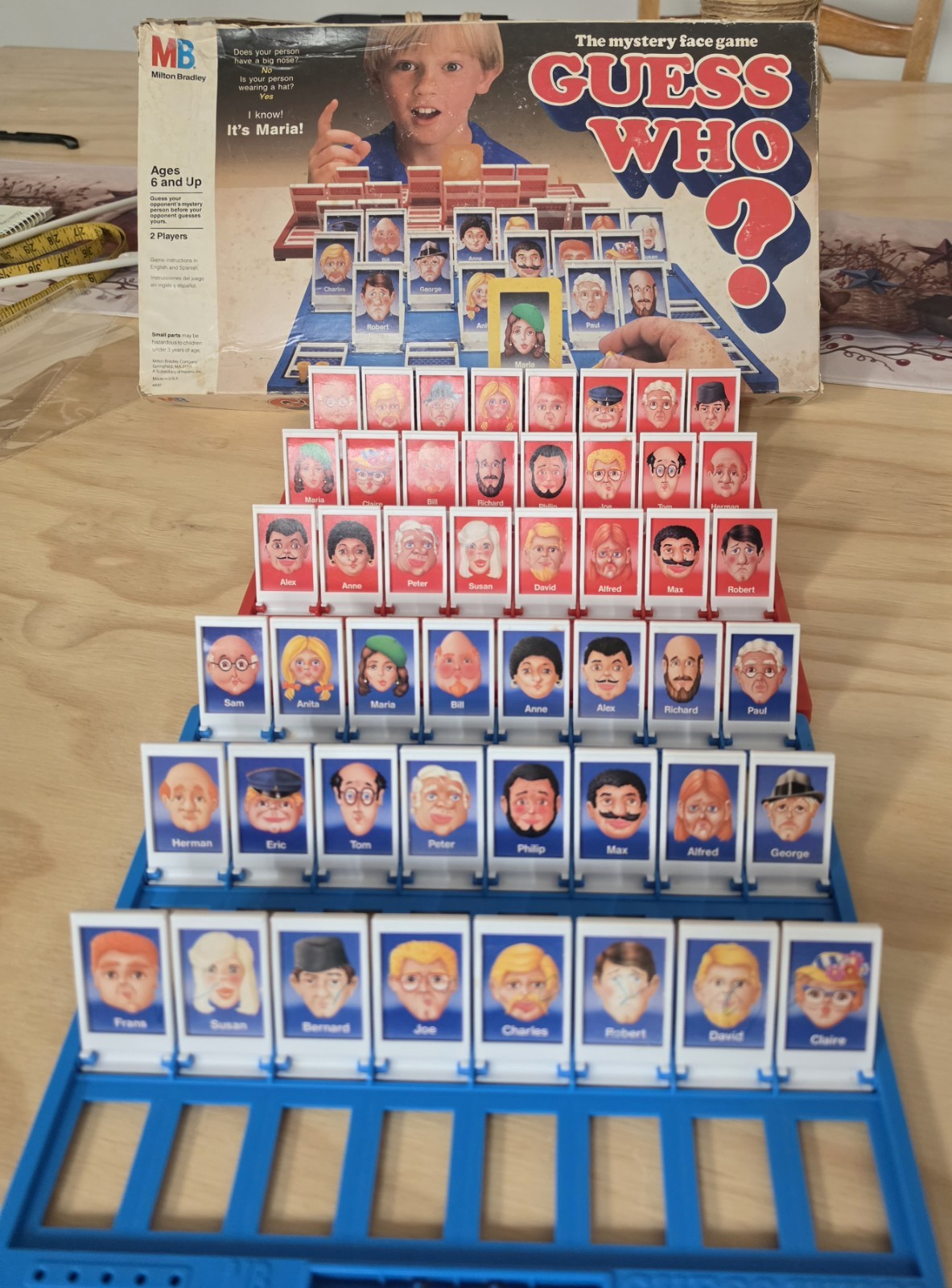 1987 Milton Bradley Guess Who? Face Game, Complete Box & Instrucs, Vintage Game