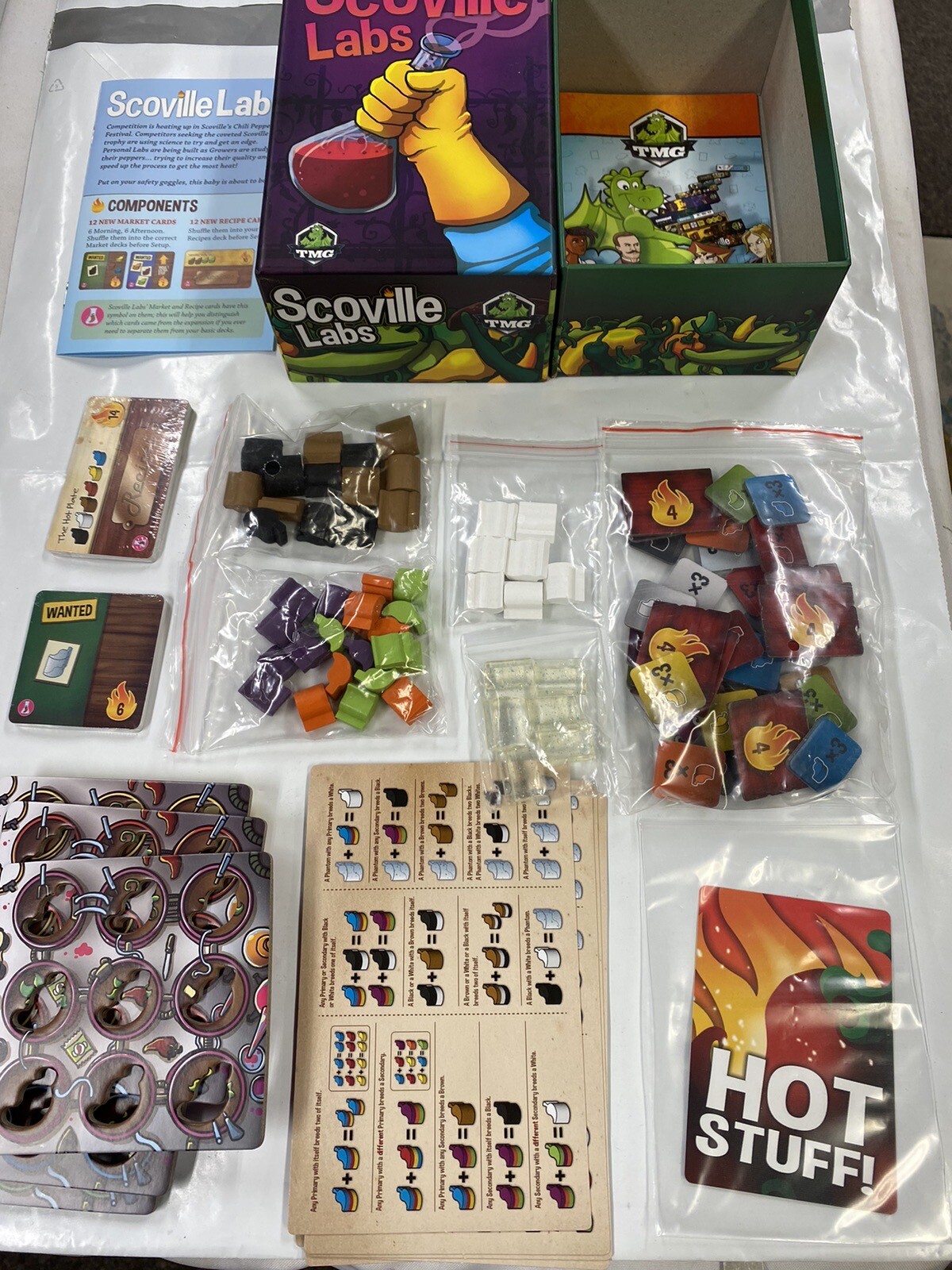 Ed Marriott’s Scoville Labs Game TMG Complete Open Box New 2015 Expansion Set