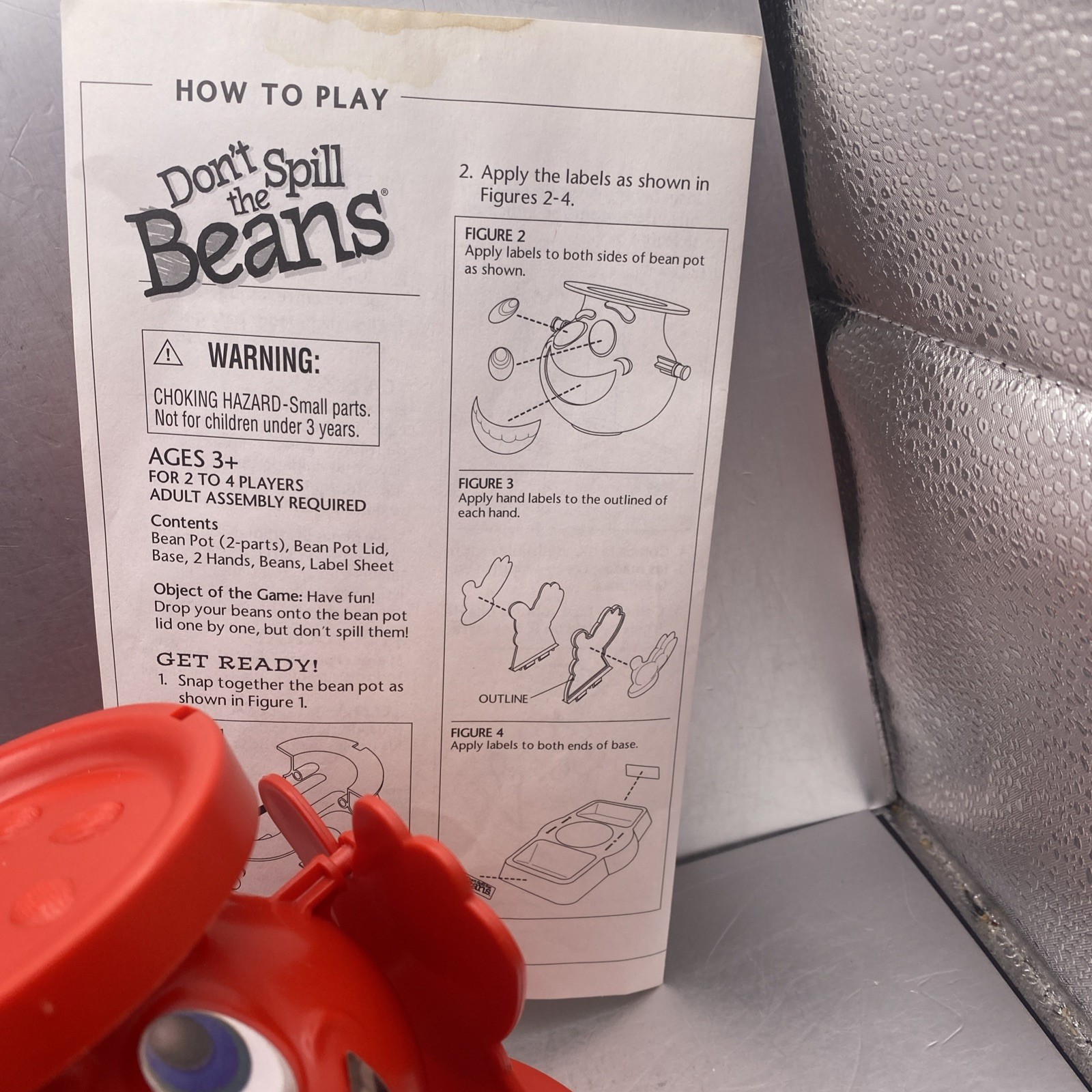 Vintage 1999 Milton Bradley Dont Spill the Beans Childrens Balancing Game