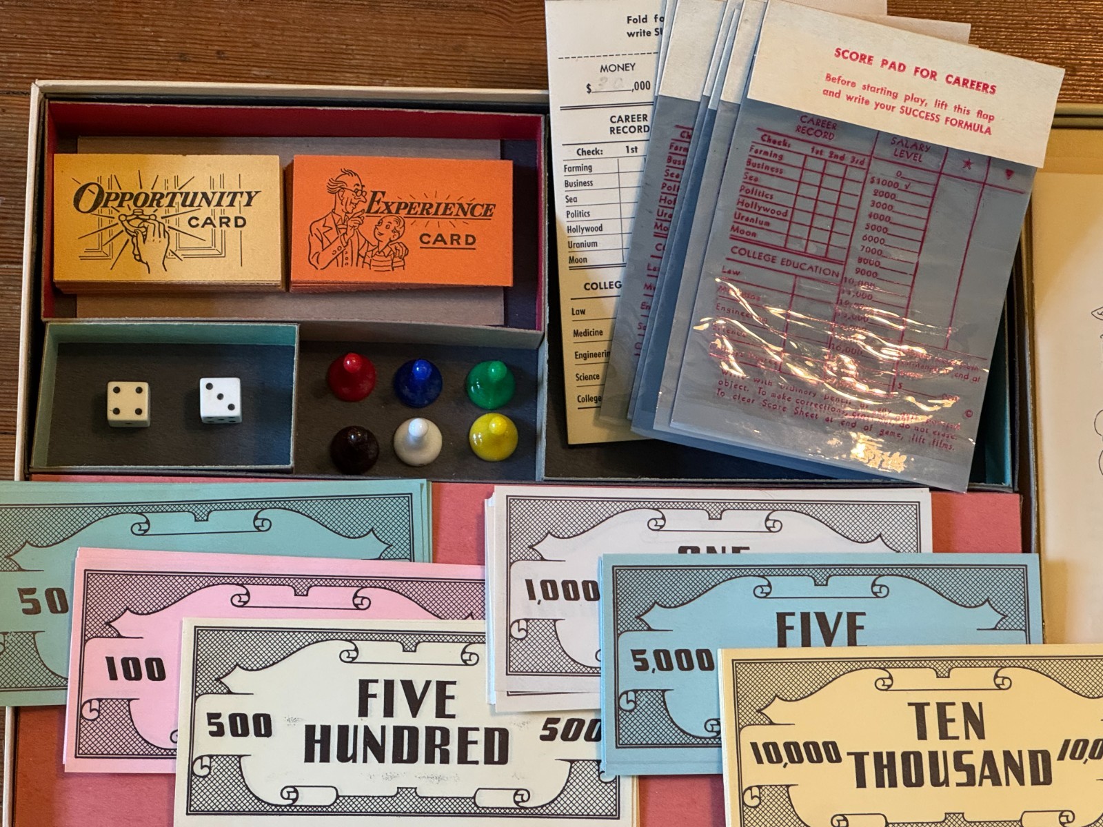 CAREERS vtg 1957 Board Game COMPLETE Parker Brothers EUC Salem 1950s