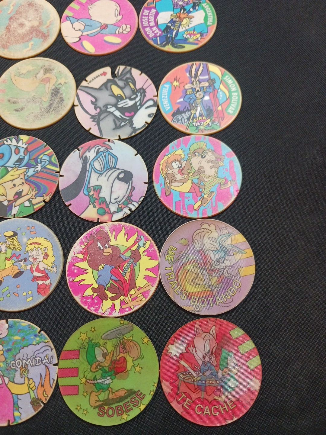 60 Vintage Tazos Sabritas Pogs Mexico Rare 1994-1995 Warner Bros, 20th C Fox Mix
