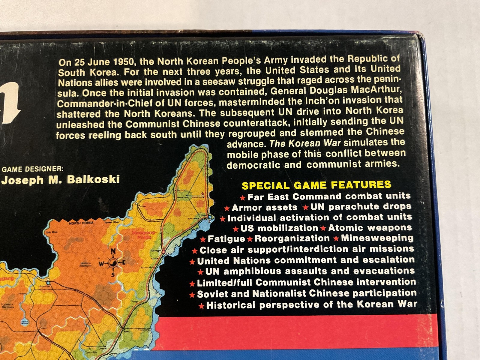 Vintage The Korean War Board Game 1986 Victory Games Inc. Unpunched