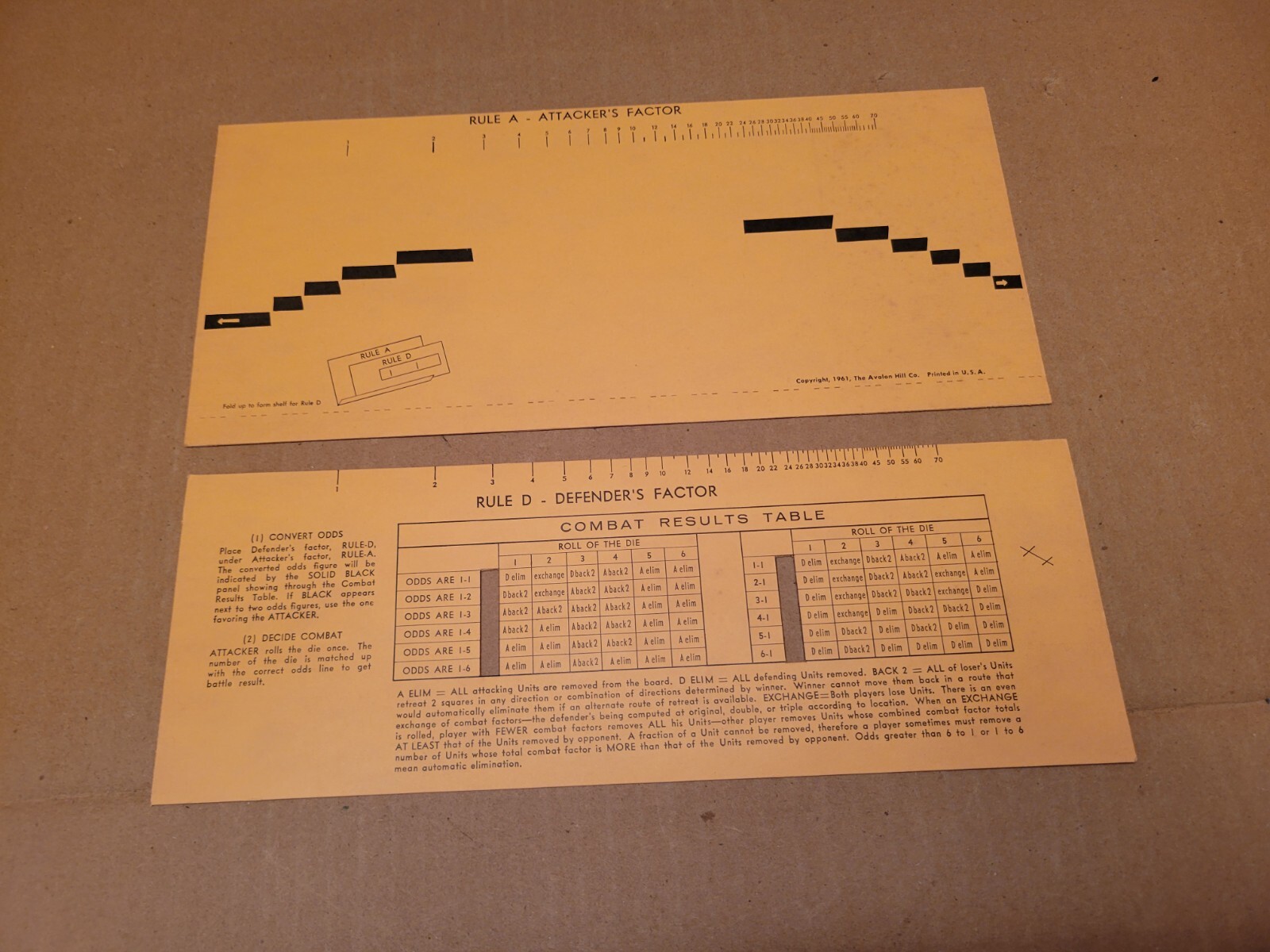 1961 Avalon Hill D-Day 508 World War II Board Game Realistic Tournament Complete