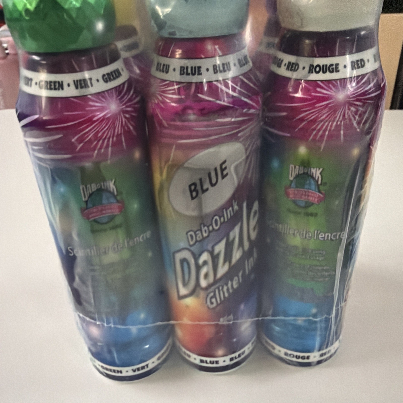 Glitter Bingo Dauber Ink 6Pk Mixed Colors 3oz Dabbers Marker Set