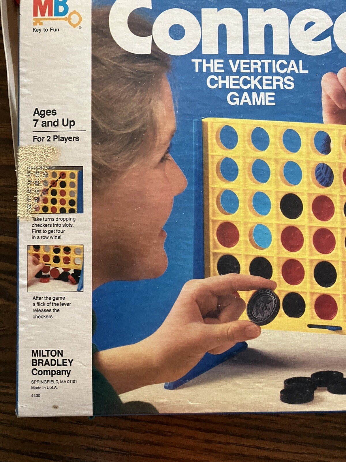 Milton Bradley Connect Four Game Original Box # 4430 1979 INCOMPLETE
