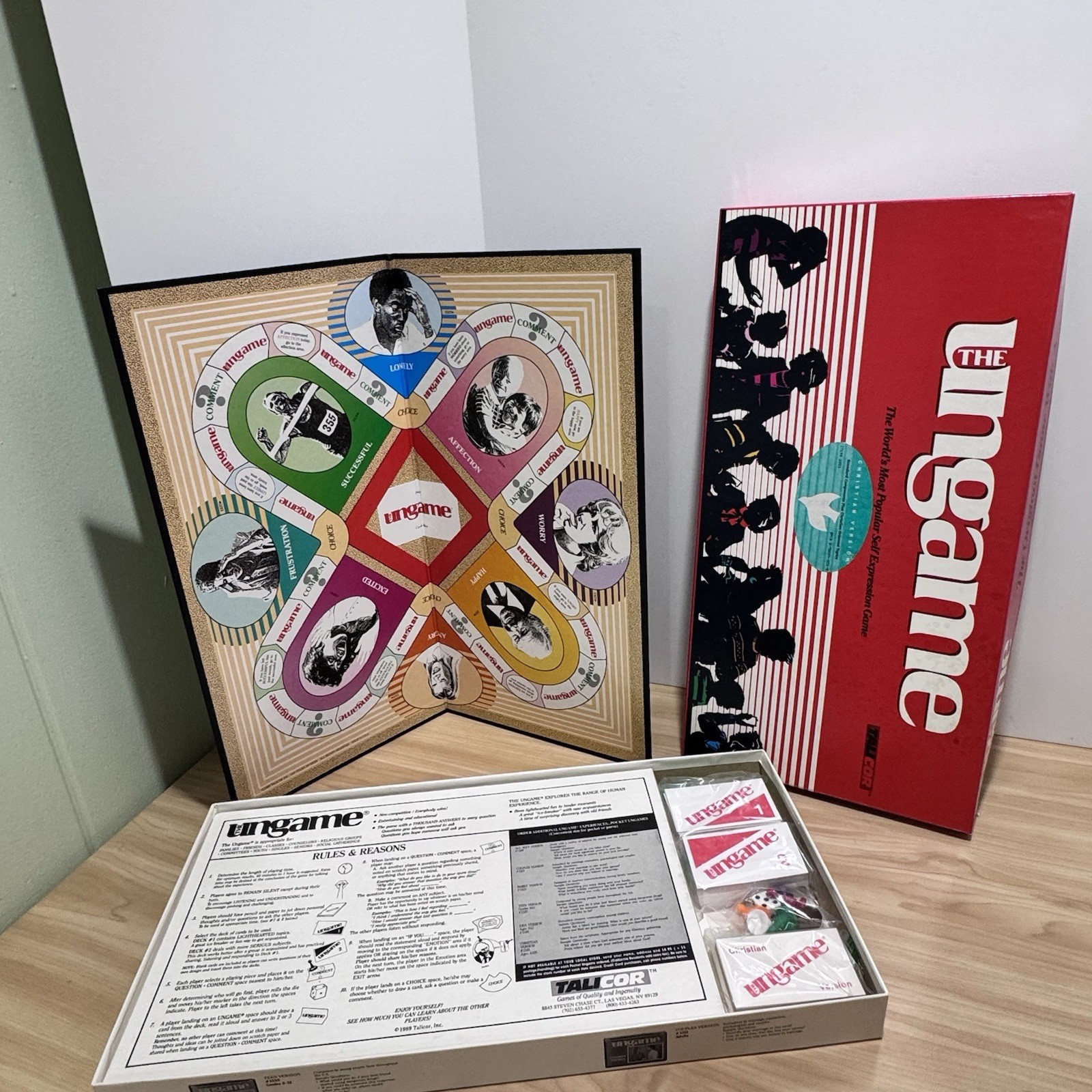 1989 Vintage THE UNGAME Board Game Christian Version – by Talicor Inc. Complete