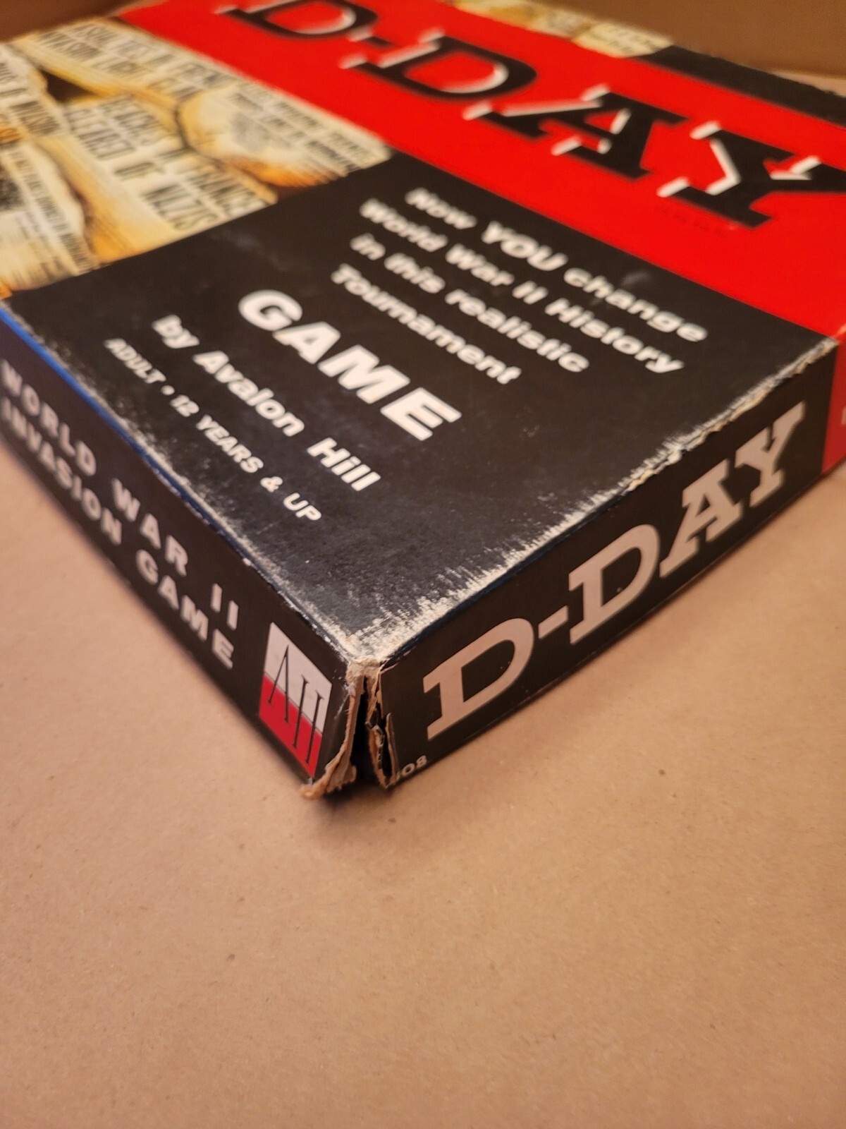 1961 Avalon Hill D-Day 508 World War II Board Game Realistic Tournament Complete
