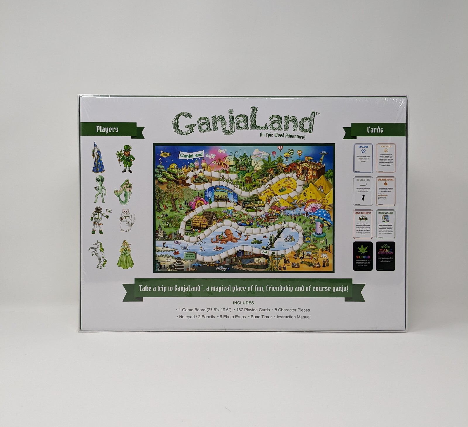 GanjaLand – An Epic Weed Adventure Adult Board Game – New Sealed