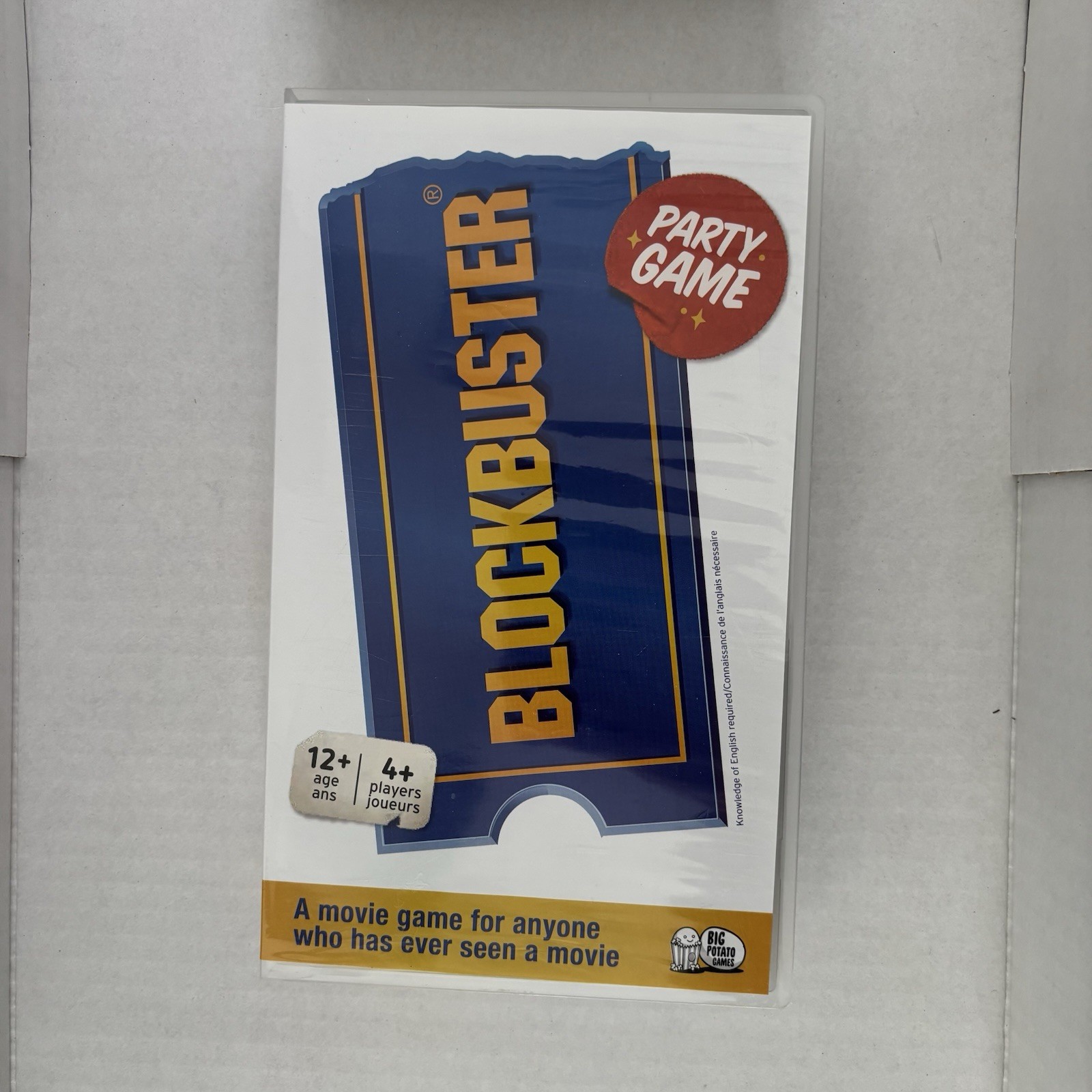 Big Potato Blockbuster Party Trivia Game Movie Theme w/ Sound Buzzer 4+ players