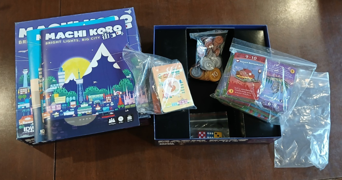 IDW Games Machi Koro Bright Lights, Big City Board Game Pre-Owned 100% Complete