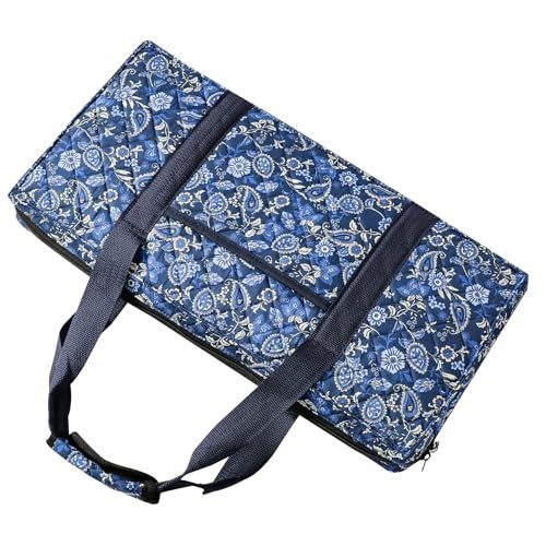 American Mahjong Set with 166 White Tiles, Blue Carrying Bag & 4 Racks – Fun Gam