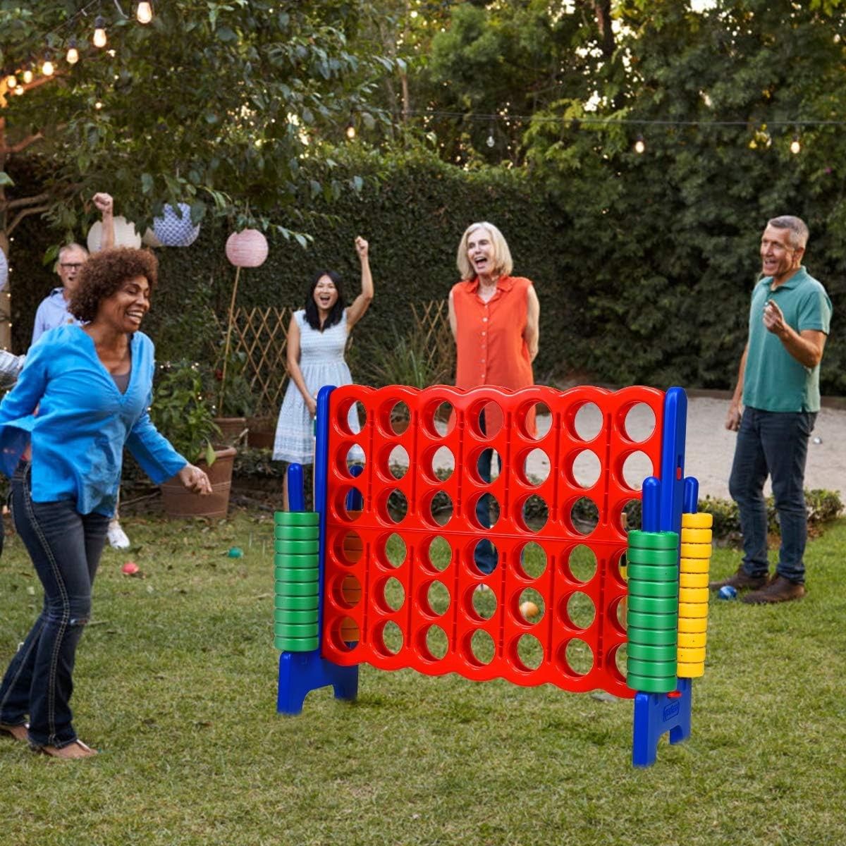 Jumbo 4-to-Score Giant Game Set,4 in A Row for Kids and Adults,3.5FT Game Set