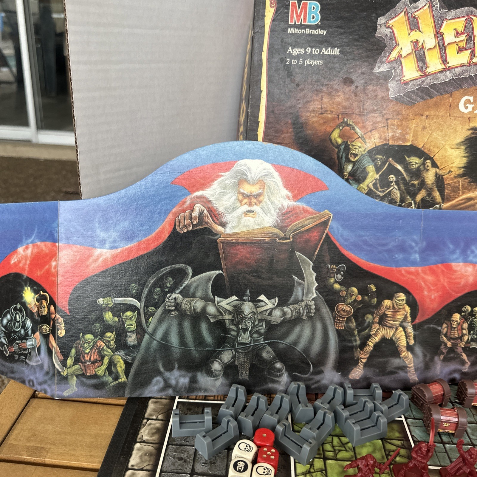 Vintage Hero Quest Board Game System 1401 Milton Bradley 1989/1990 Incomplete