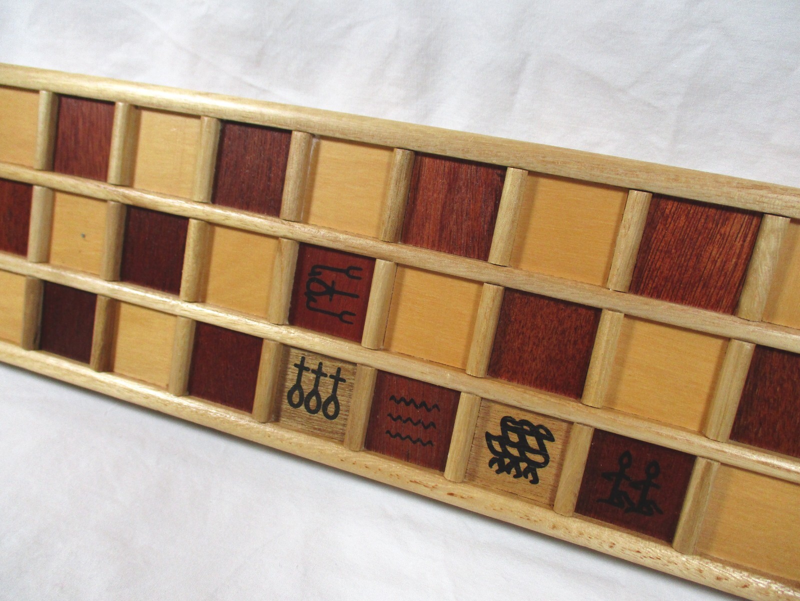Senet Game Favorite Ancient Egyptian Board Game Wooden replacemt GAME BOARD ONLY