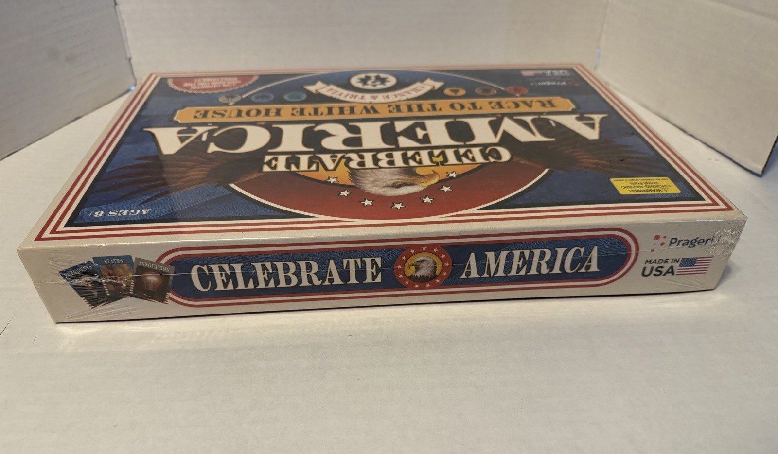 Celebrate America Race to the White House Board Game USA Chance Trivia Sealed