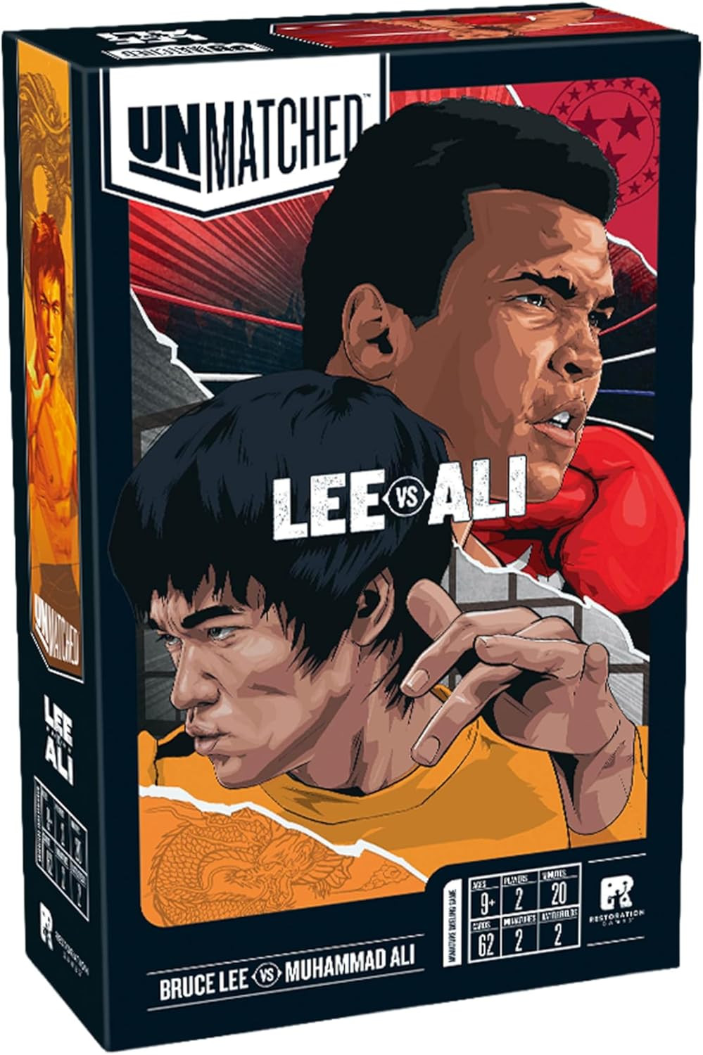 Restoration Games Unmatched Muhammad Ali Vs Bruce Lee – Strategy Board Game for