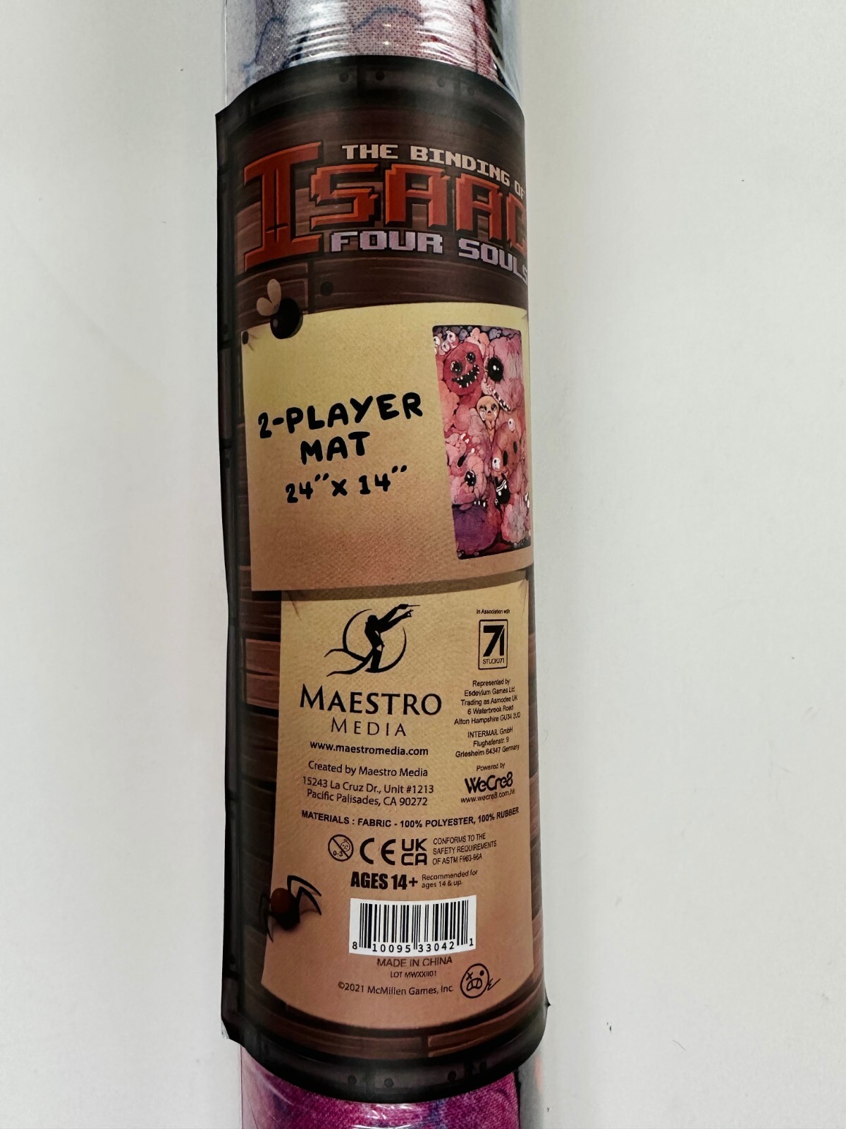 Peach Momoko 24″x14″ 2 Player Mat for BINDING OF ISAAC FOUR SOULS Playmat NEW