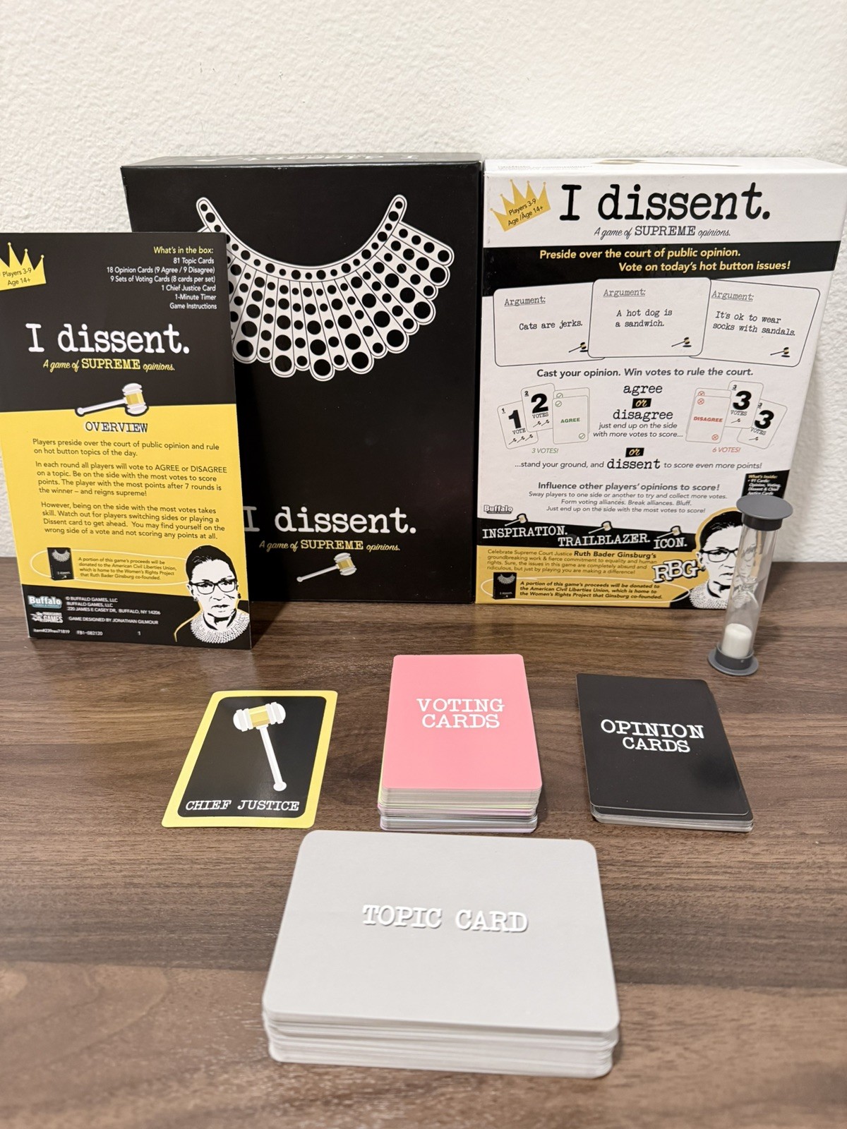 I Dissent Board Game of Supreme Opinions Ruth Bader Ginsberg