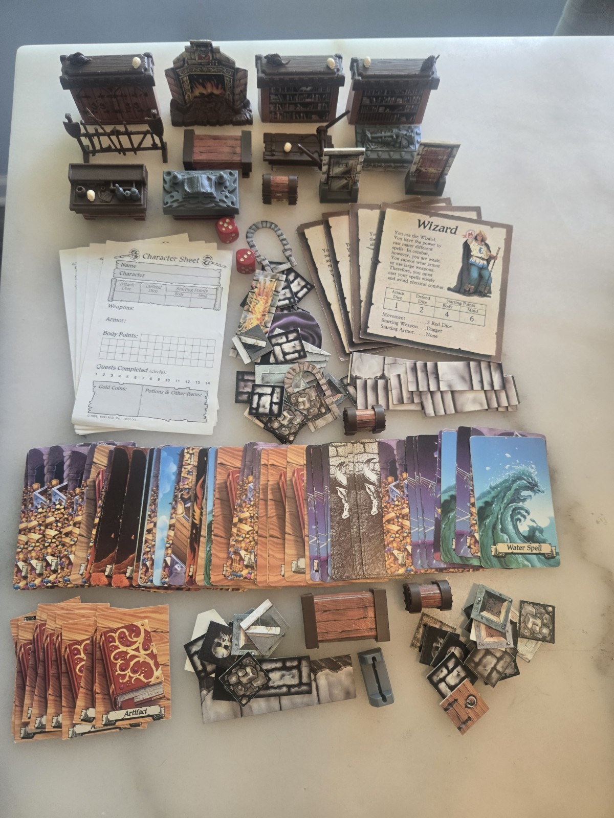 Vintage 1980s HERO QUEST Board Game Replacement Parts