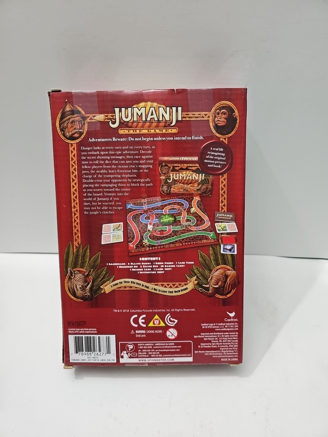 Jumanji Ready To Roll Games Age 5+ Fast Paced Game by Cardinal Travel Size