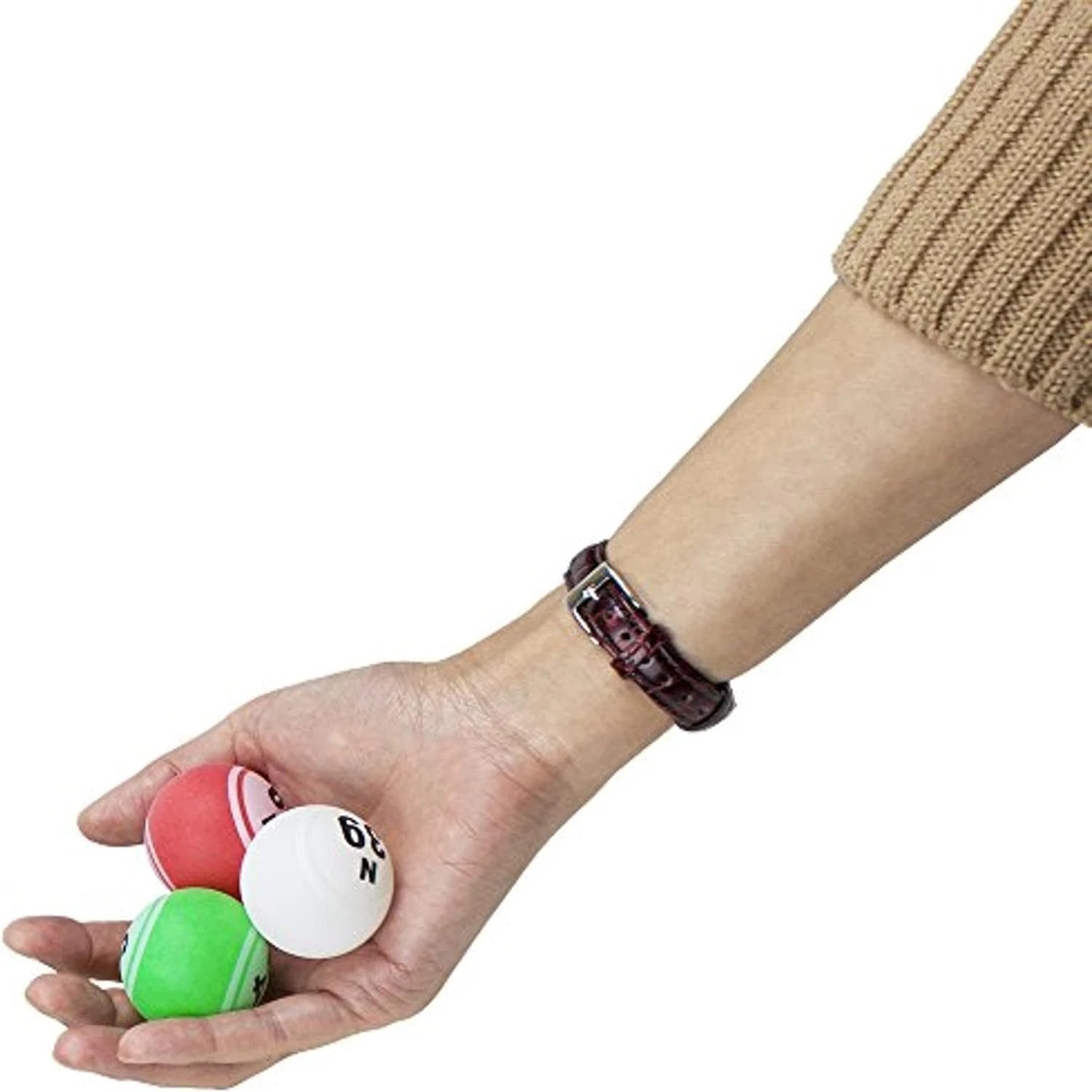 Bright & Legible 1.5 Inch Bingo Balls – 75 Multi-Color Set for Raffles & Games