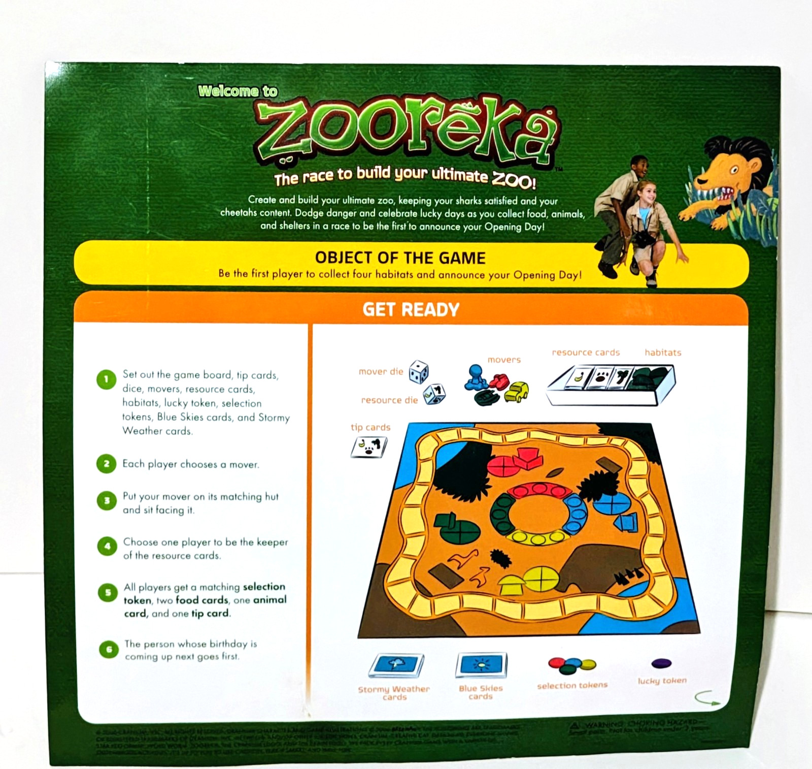 Cranium – Zooreka – The Race to Build Your Ultimate Zoo – Board Game – Complete