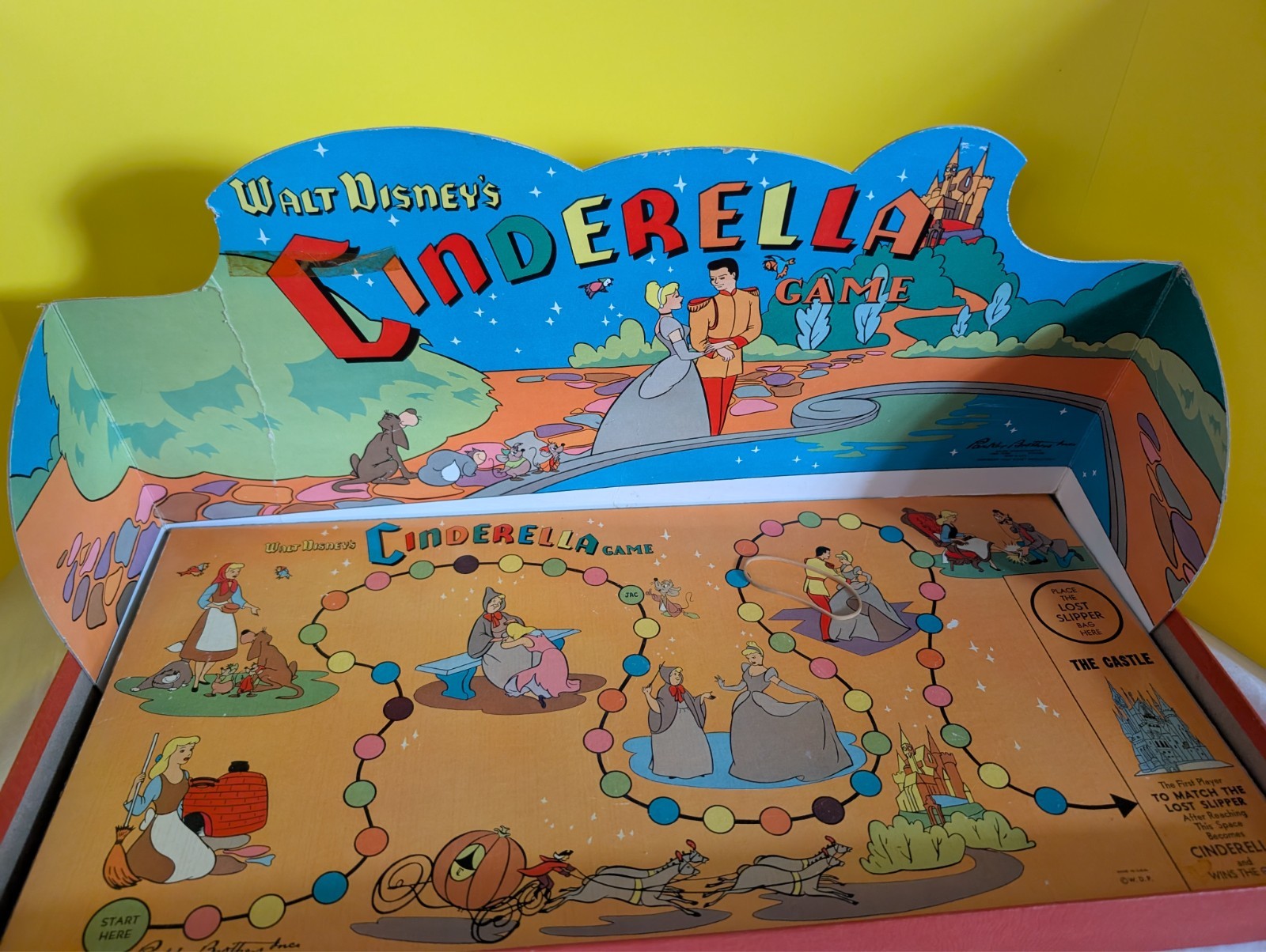Parker Brothers Walt Disney’s Cinderella Board Game 1950s