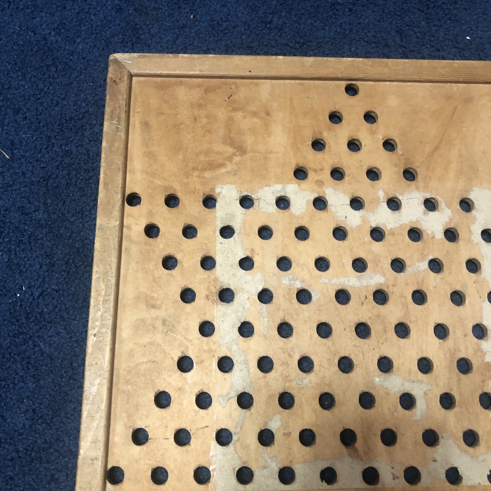 Hop Ching Chinese Checkers Board 16×18 Made in USA 1928 All Wood No. 2739